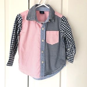 Gab 👔 Toddler Gingham Convertible Shirt